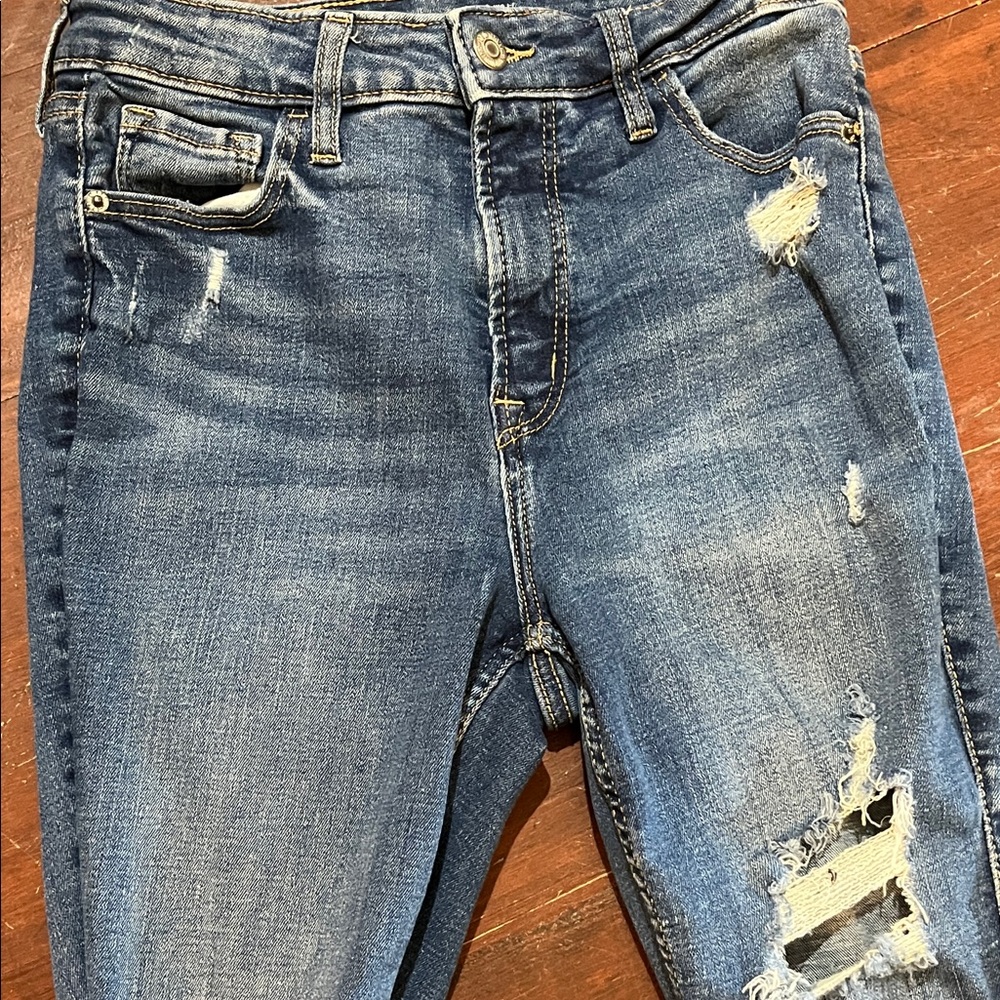 Old Navy Distressed Skinny Jeans in Blue - Picture 10 of 13